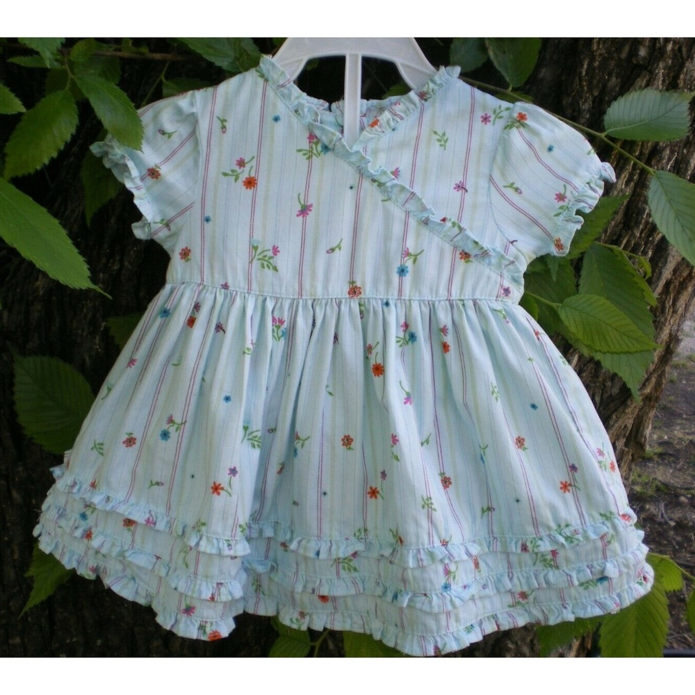 N.W.O.T Pale Mint Green Dress w/ Colorful Flowers